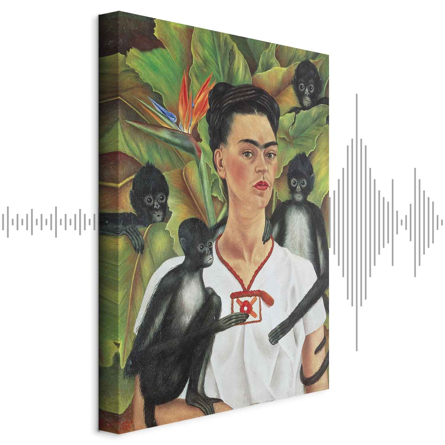Frida Kahlo Self-Portrait with Monkeys Canvas Print
