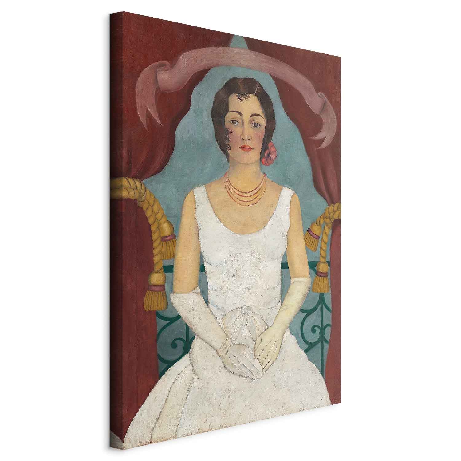 Frida Kahlo Lady in White Classic Canvas Print