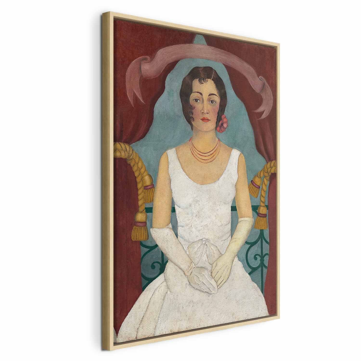 Frida Kahlo Lady in White Classic Canvas Print