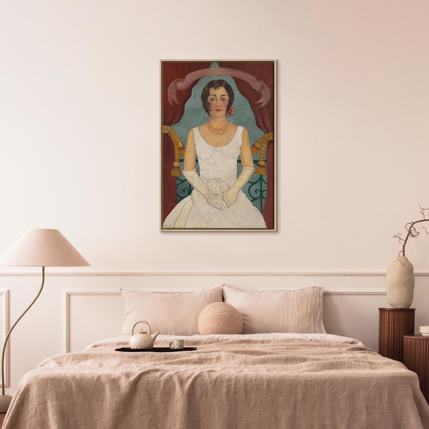 Frida Kahlo Lady in White Classic Canvas Print