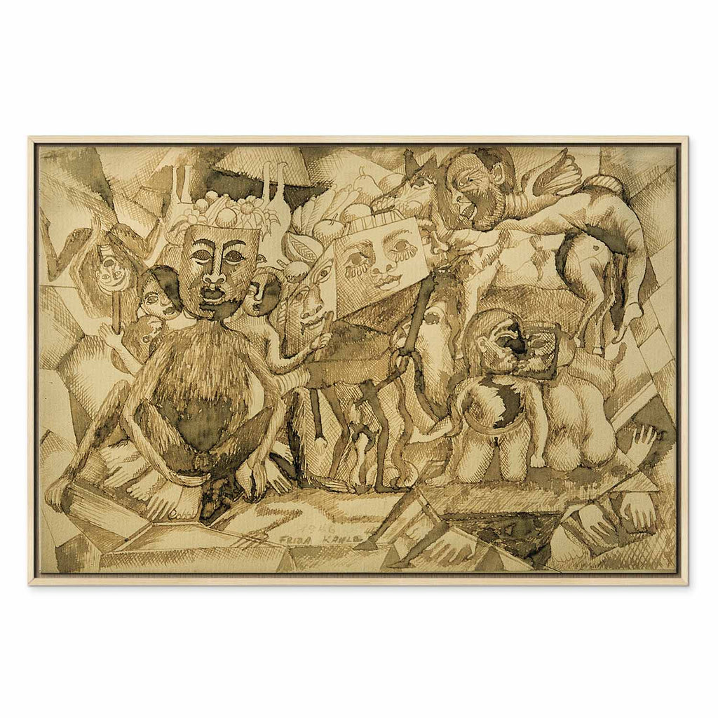 Frida Kahlo Karma Portrait Canvas Print