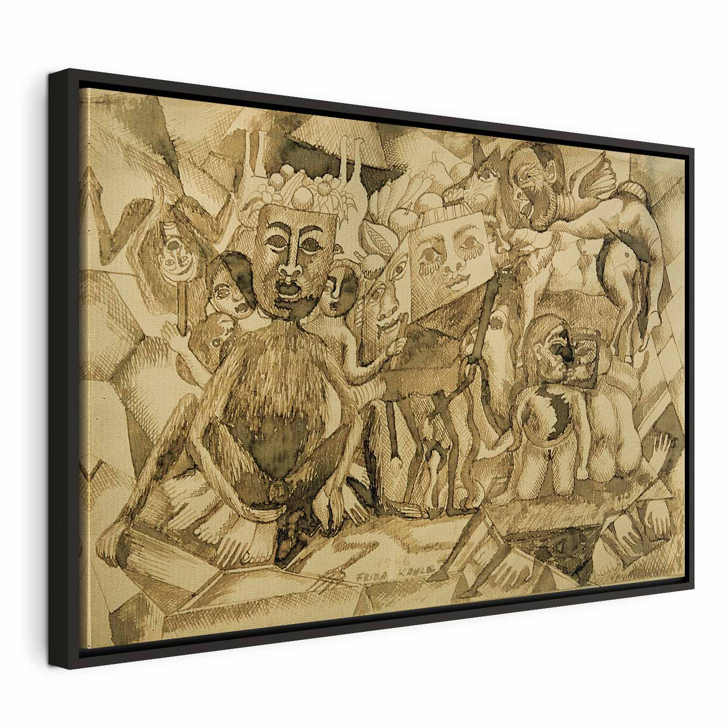 Frida Kahlo Karma Portrait Canvas Print