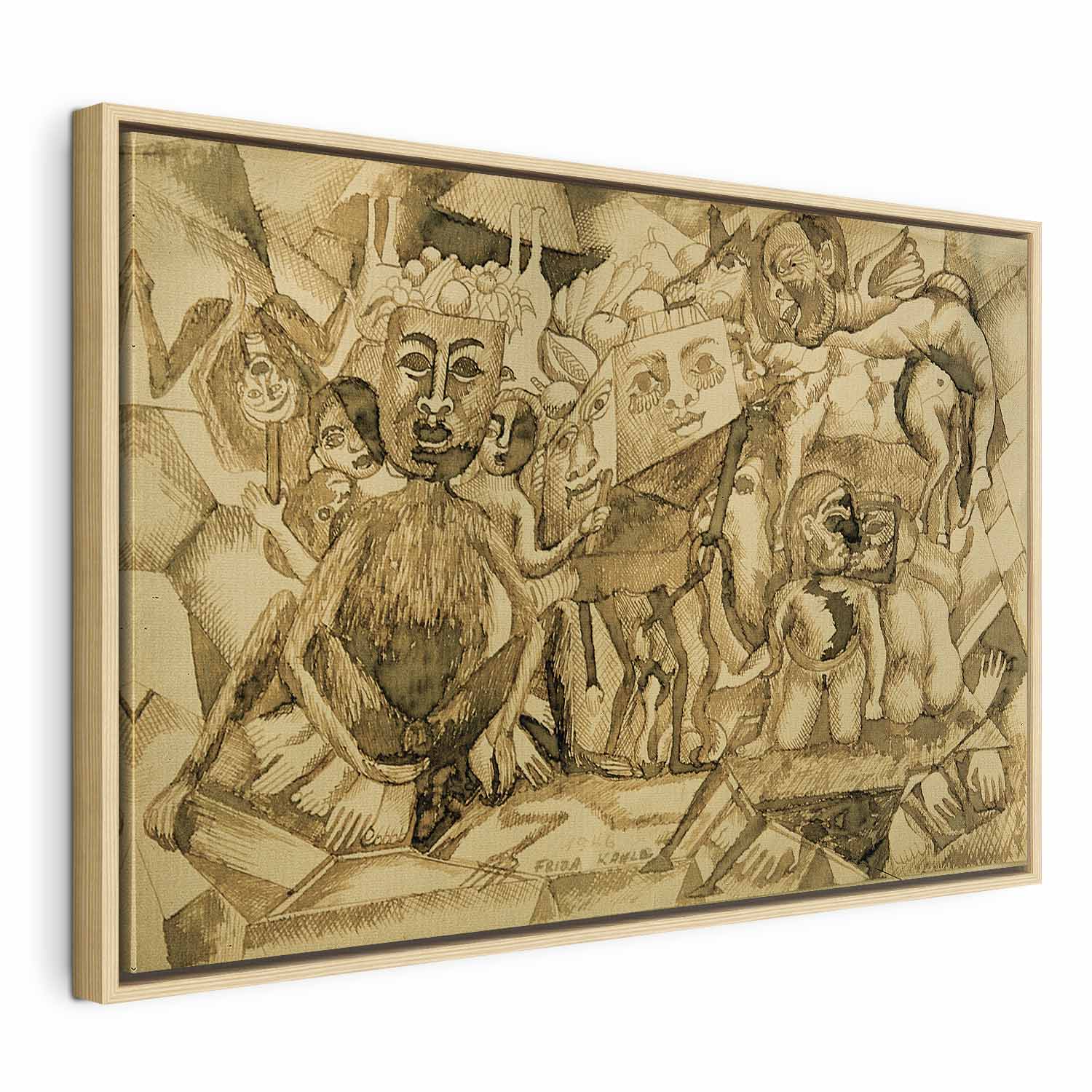 Frida Kahlo Karma Portrait Canvas Print