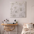 Frida Kahlo Eyes Sketch Canvas Print