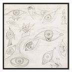 Frida Kahlo Eyes Sketch Canvas Print
