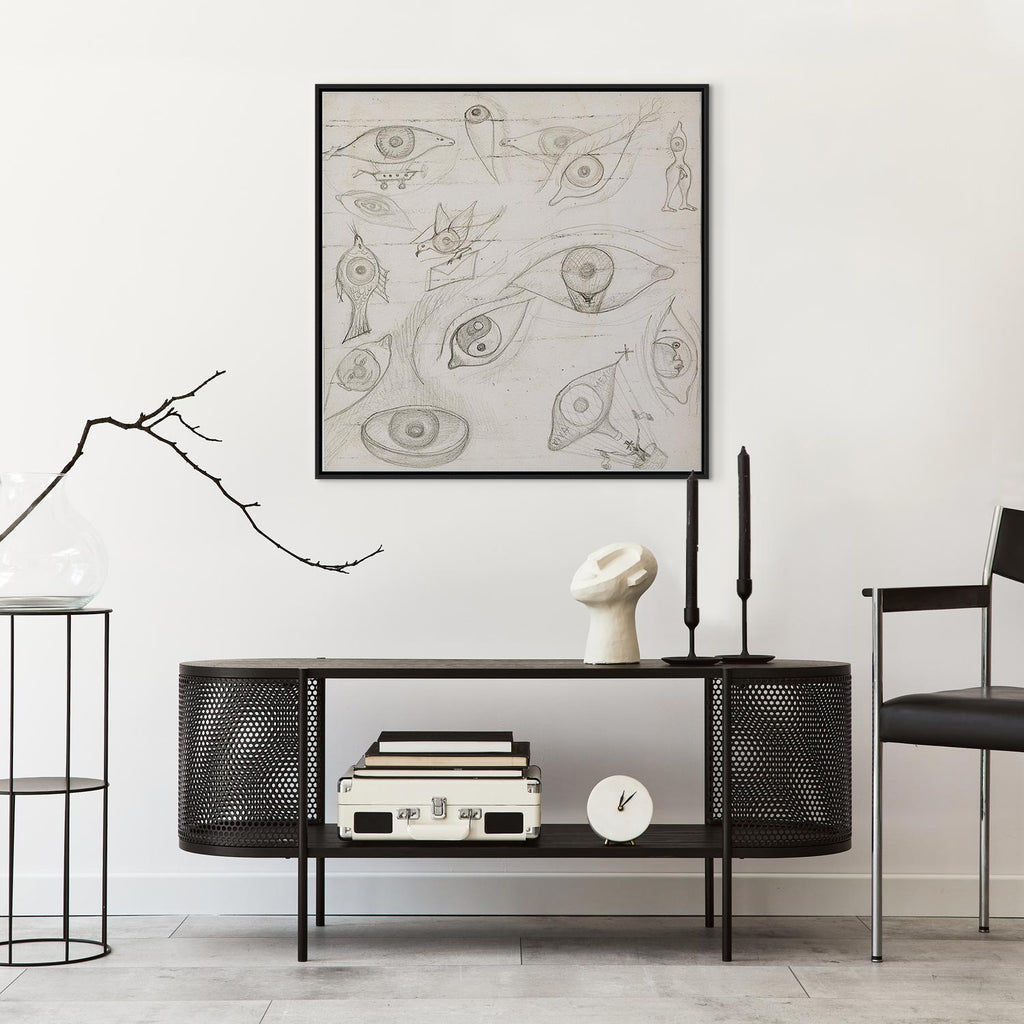 Frida Kahlo Eyes Sketch Canvas Print