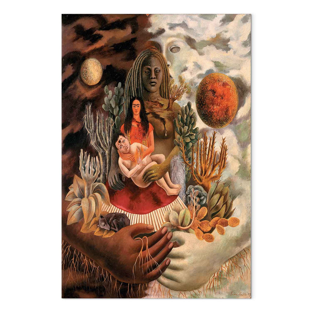 Frida Kahlo Love Embrace Multicolor Canvas Print