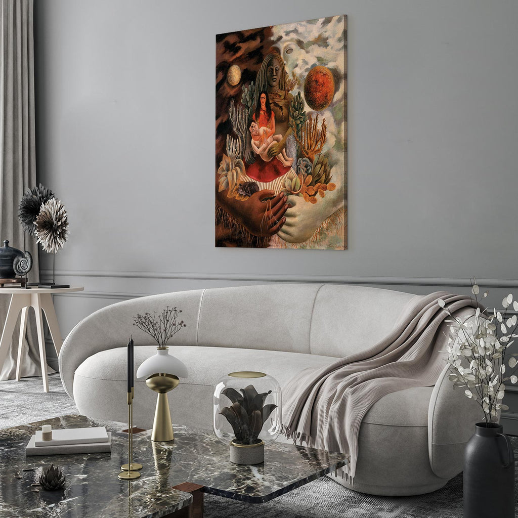 Frida Kahlo Love Embrace Multicolor Canvas Print