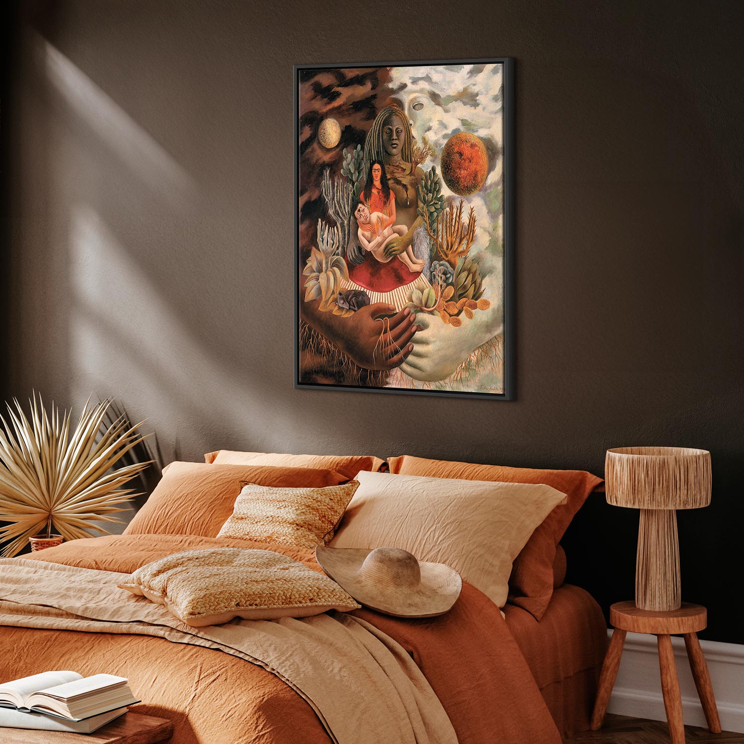 Frida Kahlo Love Embrace Multicolor Canvas Print