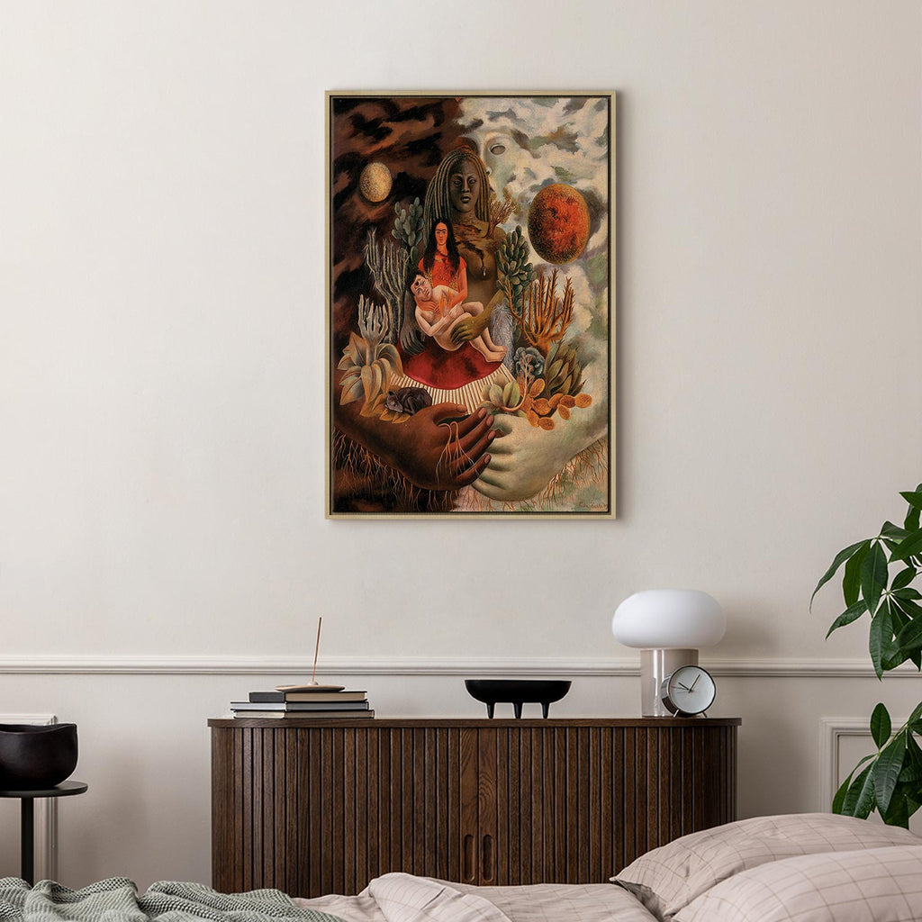 Frida Kahlo Love Embrace Multicolor Canvas Print