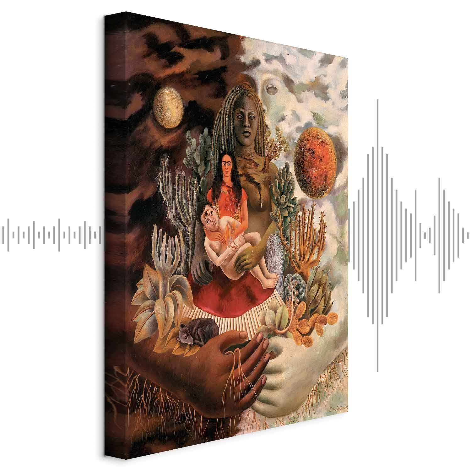 Frida Kahlo Love Embrace Multicolor Canvas Print