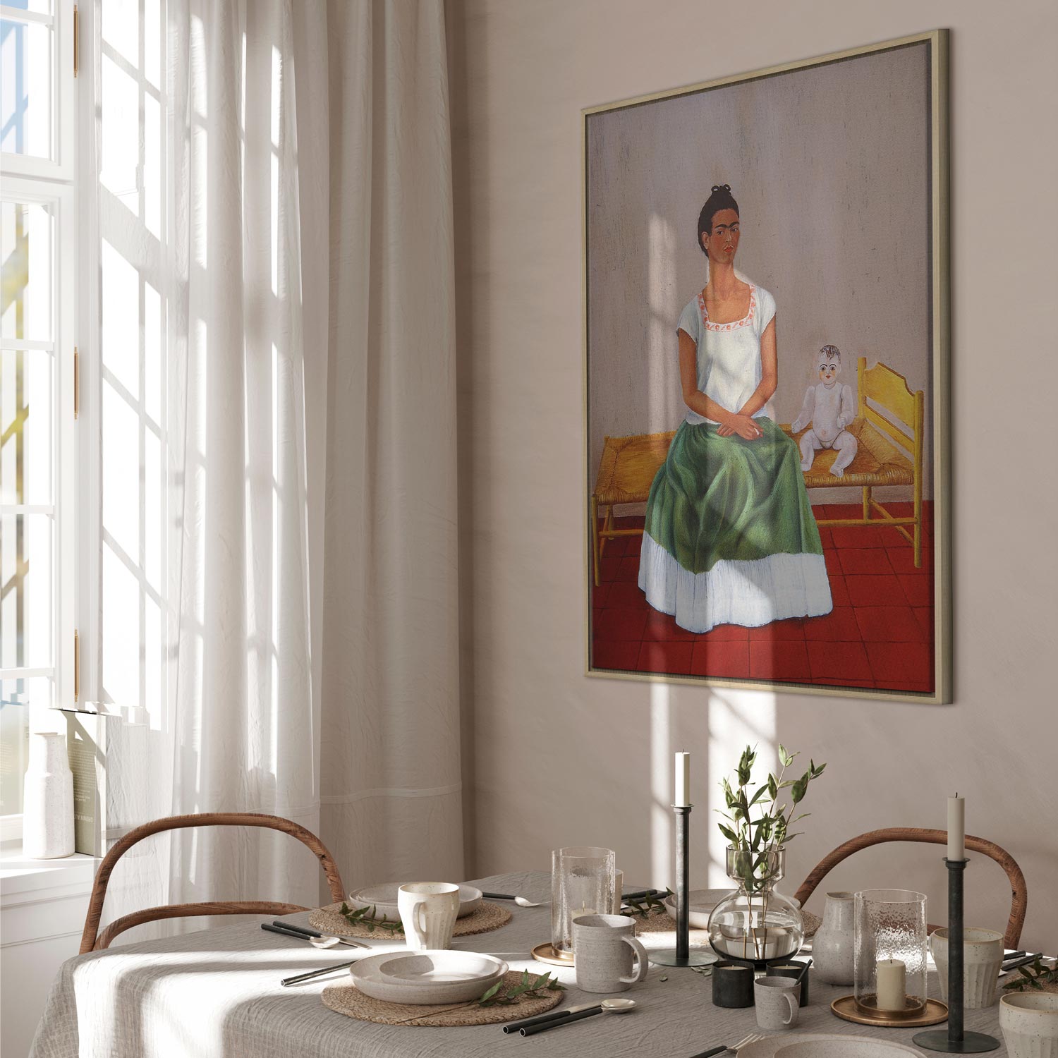 Frida Kahlo Me and My Doll Classic Canvas Print