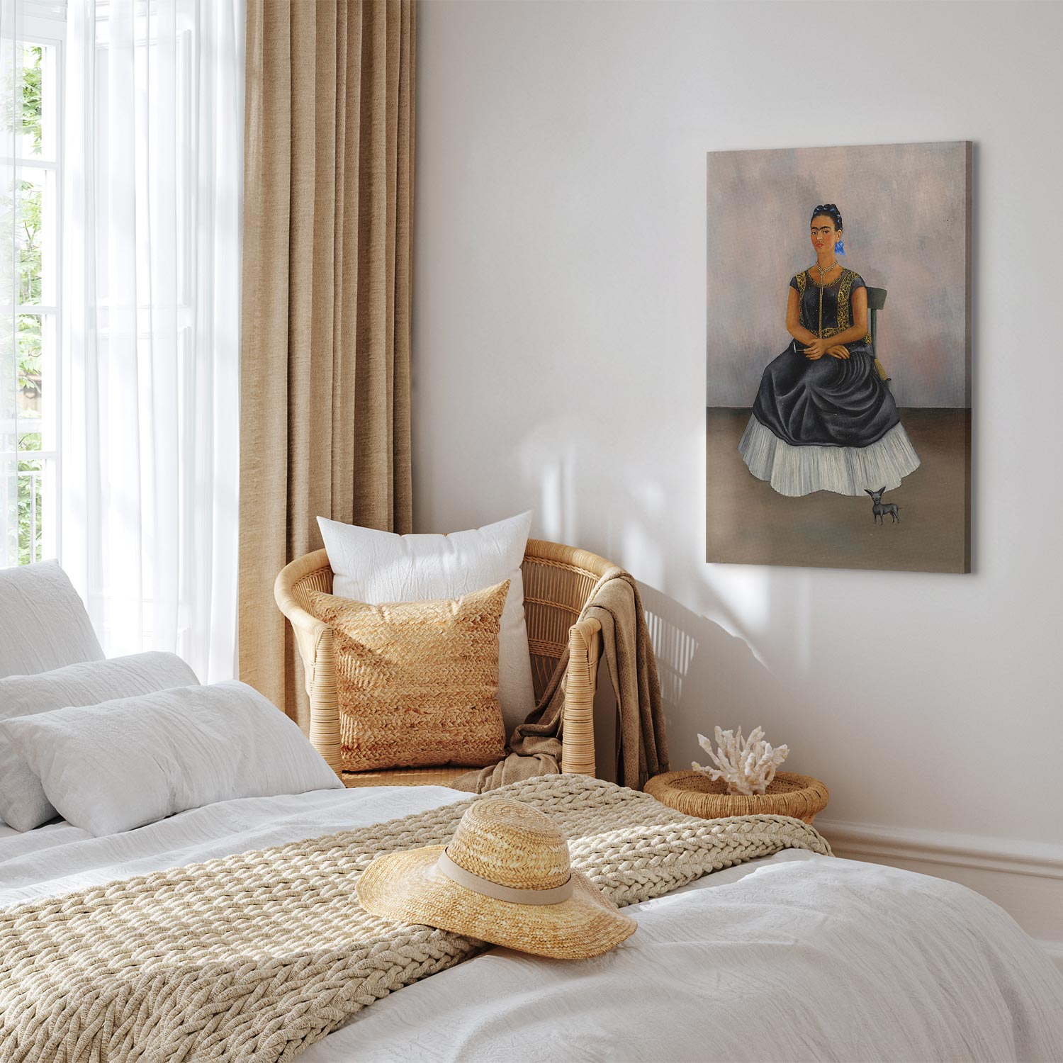 Frida Kahlo Itzcuintli Dog Classic Canvas Print