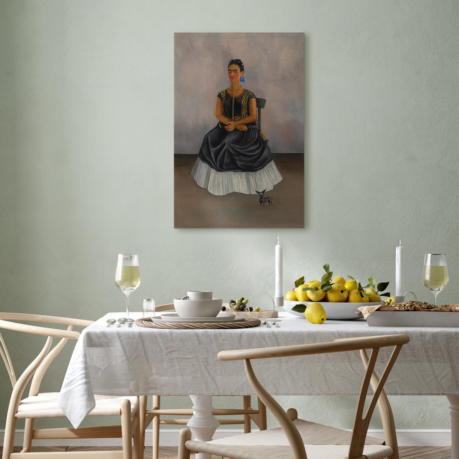 Frida Kahlo Itzcuintli Dog Classic Canvas Print