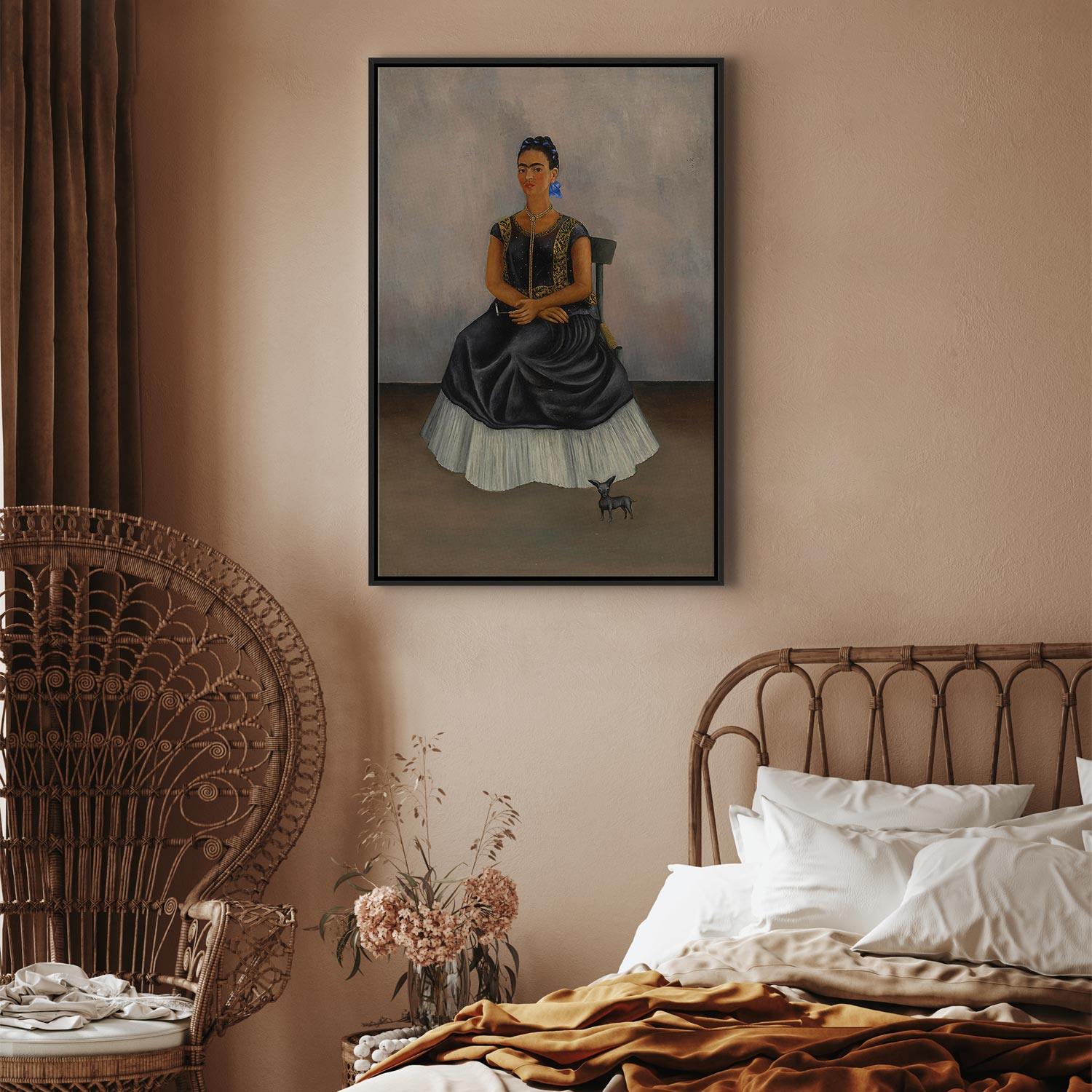 Frida Kahlo Itzcuintli Dog Classic Canvas Print