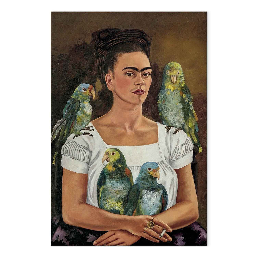 Frida Kahlo Me and My Parrots Classic Canvas Print