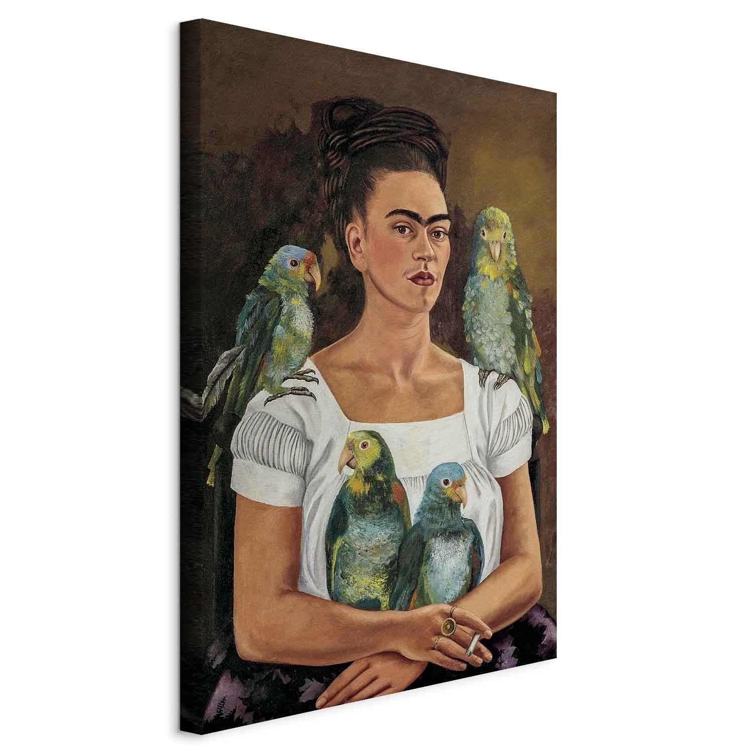Frida Kahlo Me and My Parrots Classic Canvas Print
