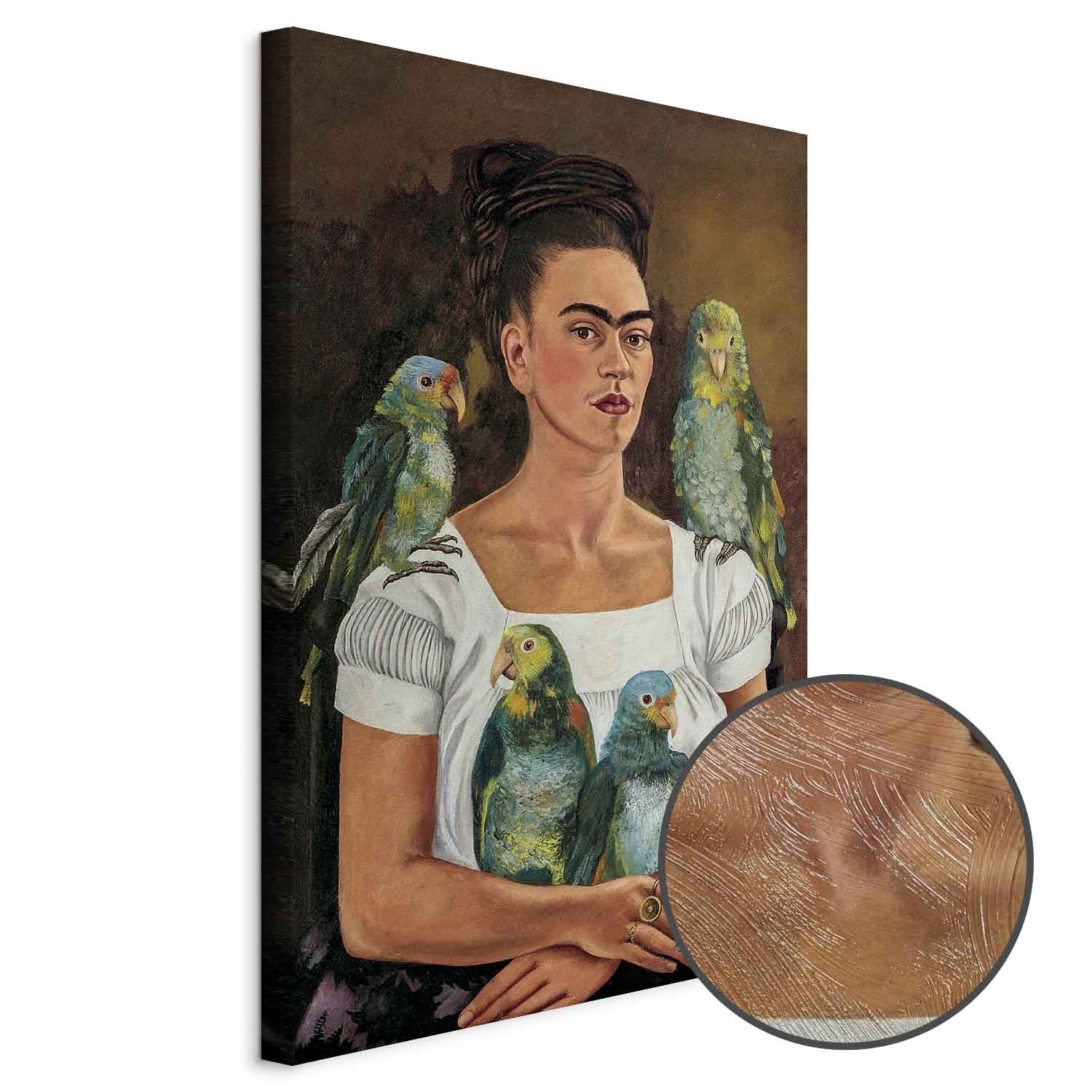 Frida Kahlo Me and My Parrots Classic Canvas Print
