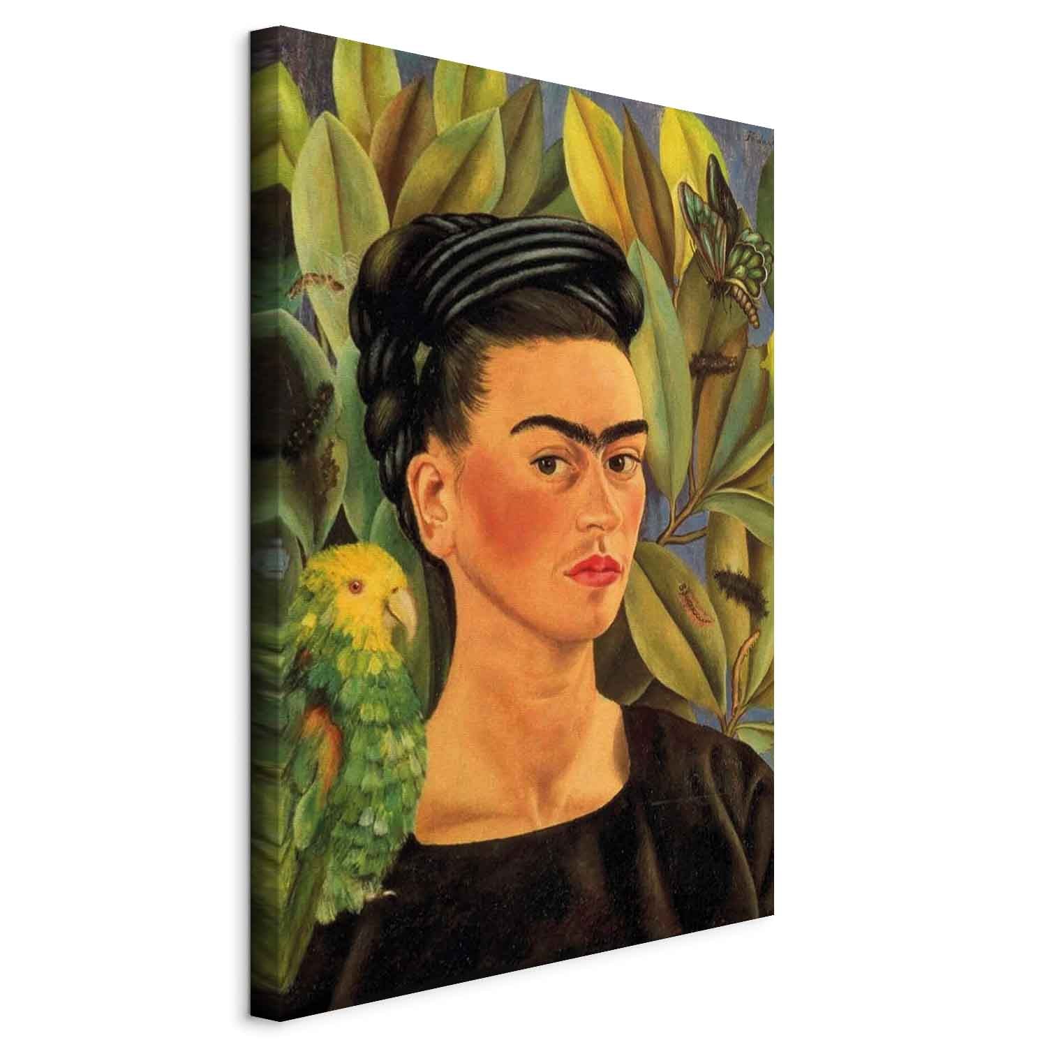 Frida Kahlo Self-Portrait with Bonito Classic Canvas Print