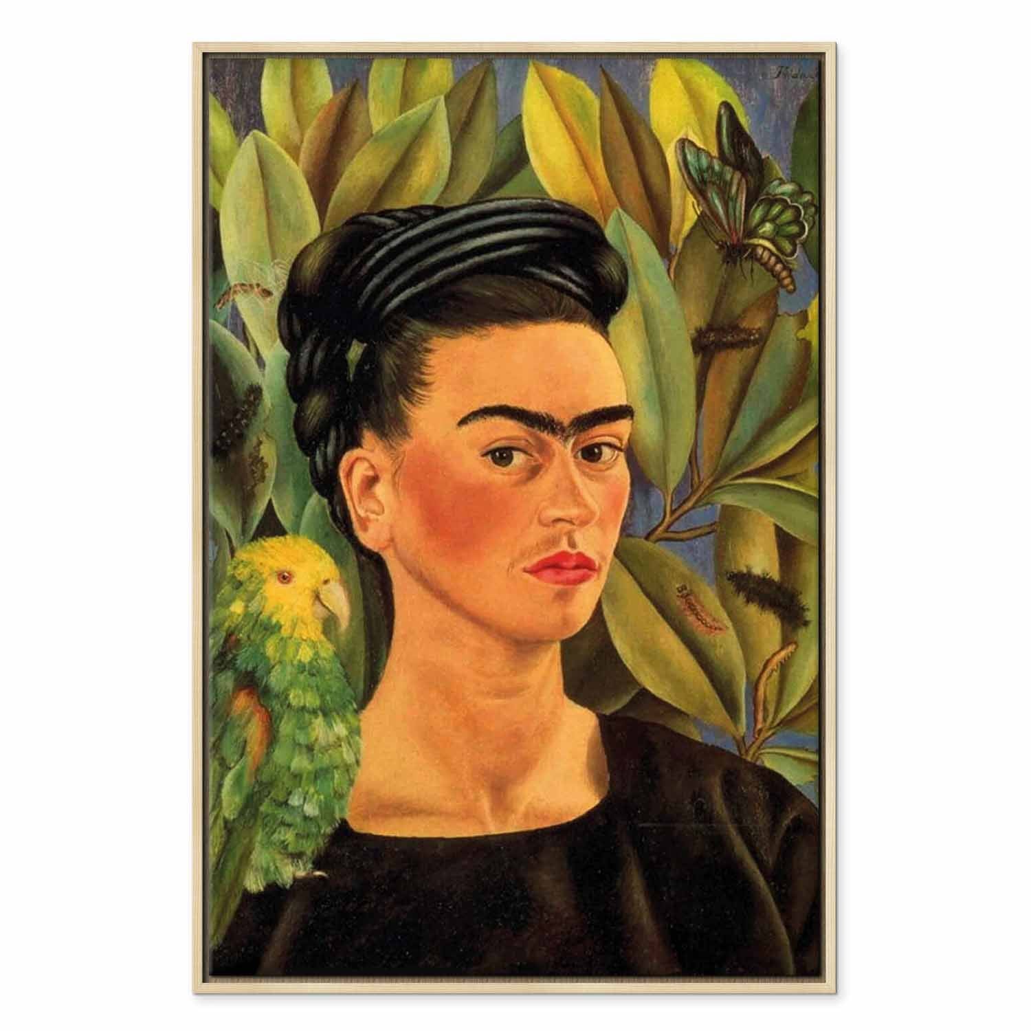 Frida Kahlo Self-Portrait with Bonito Classic Canvas Print