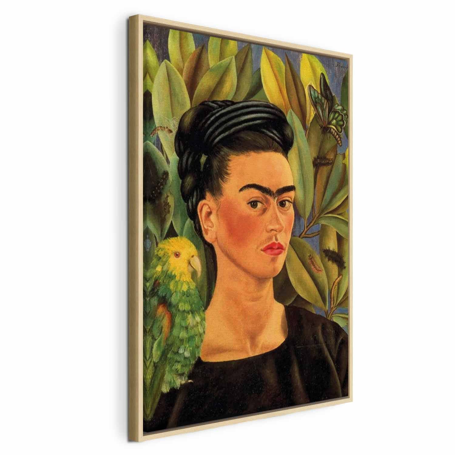 Frida Kahlo Self-Portrait with Bonito Classic Canvas Print