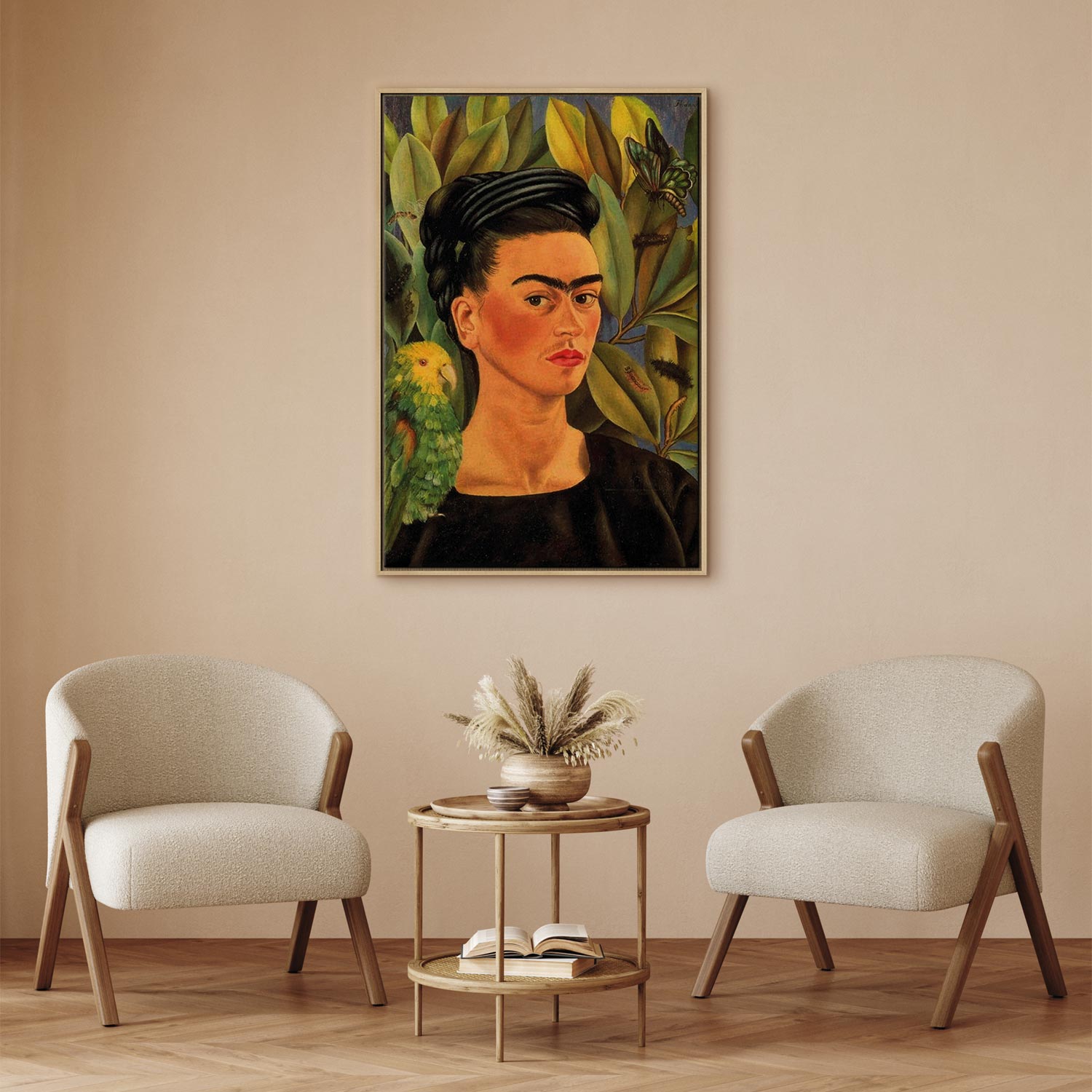 Frida Kahlo Self-Portrait with Bonito Classic Canvas Print