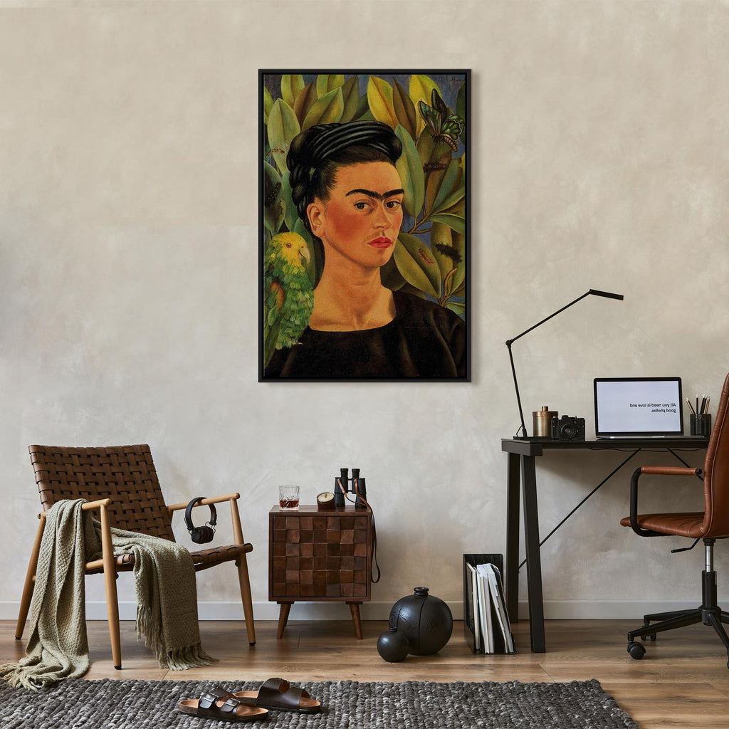 Frida Kahlo Self-Portrait with Bonito Classic Canvas Print