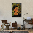 Frida Kahlo Self-Portrait with Bonito Classic Canvas Print