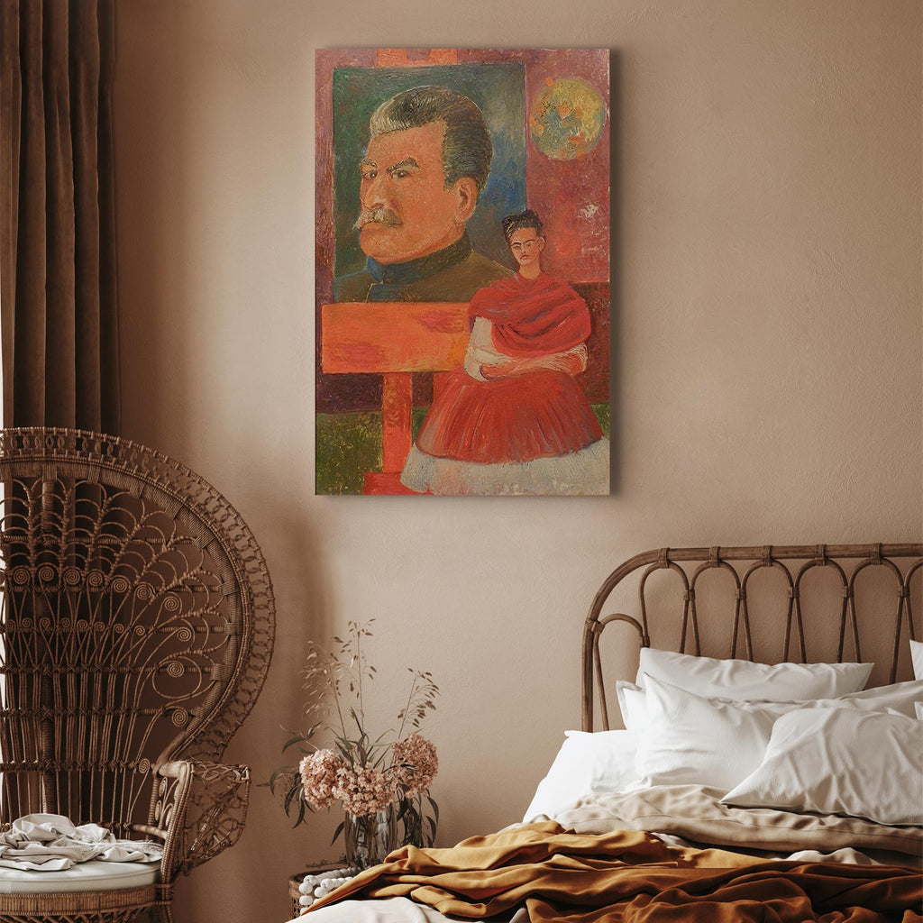 Frida Kahlo Self-Portrait with Stalin Classic Canvas Print