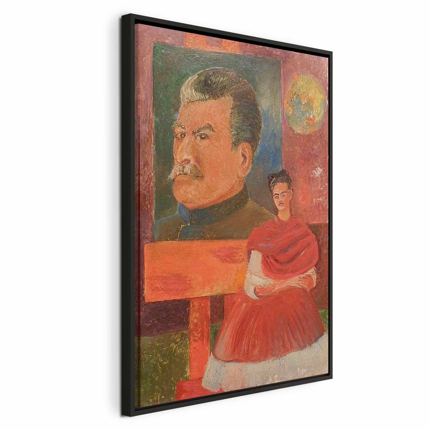 Frida Kahlo Self-Portrait with Stalin Classic Canvas Print