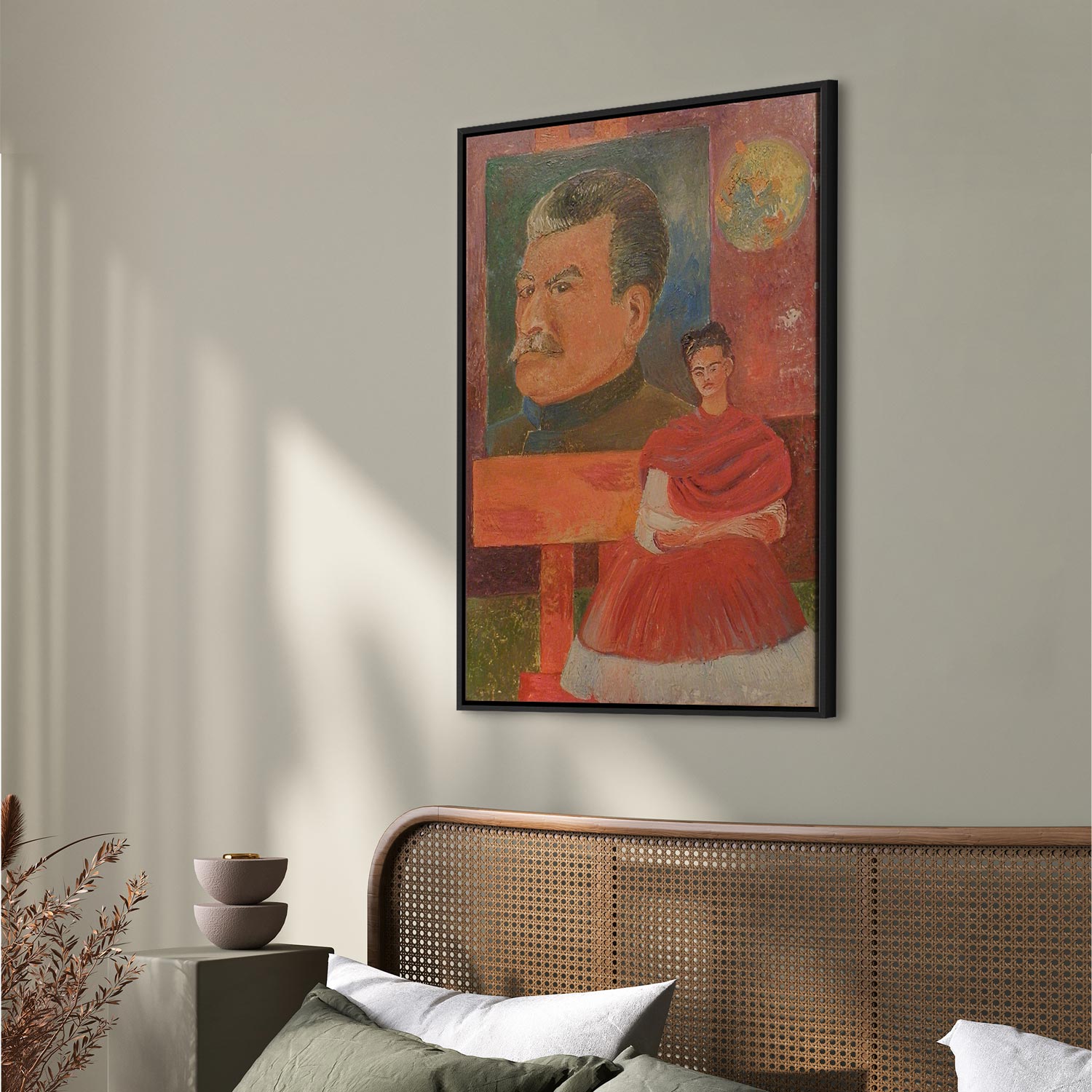 Frida Kahlo Self-Portrait with Stalin Classic Canvas Print