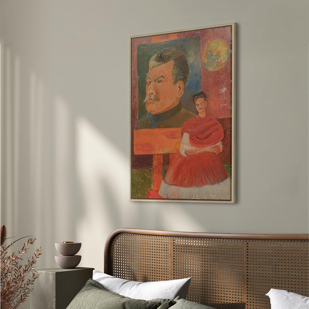 Frida Kahlo Self-Portrait with Stalin Classic Canvas Print