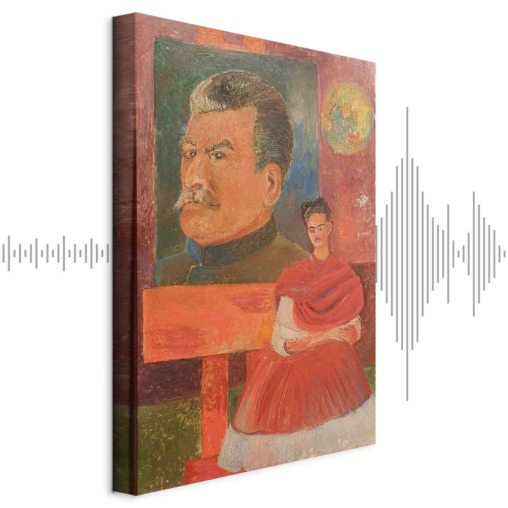 Frida Kahlo Self-Portrait with Stalin Classic Canvas Print