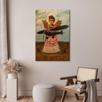 Frida Kahlo Surreal Portrait Canvas Print