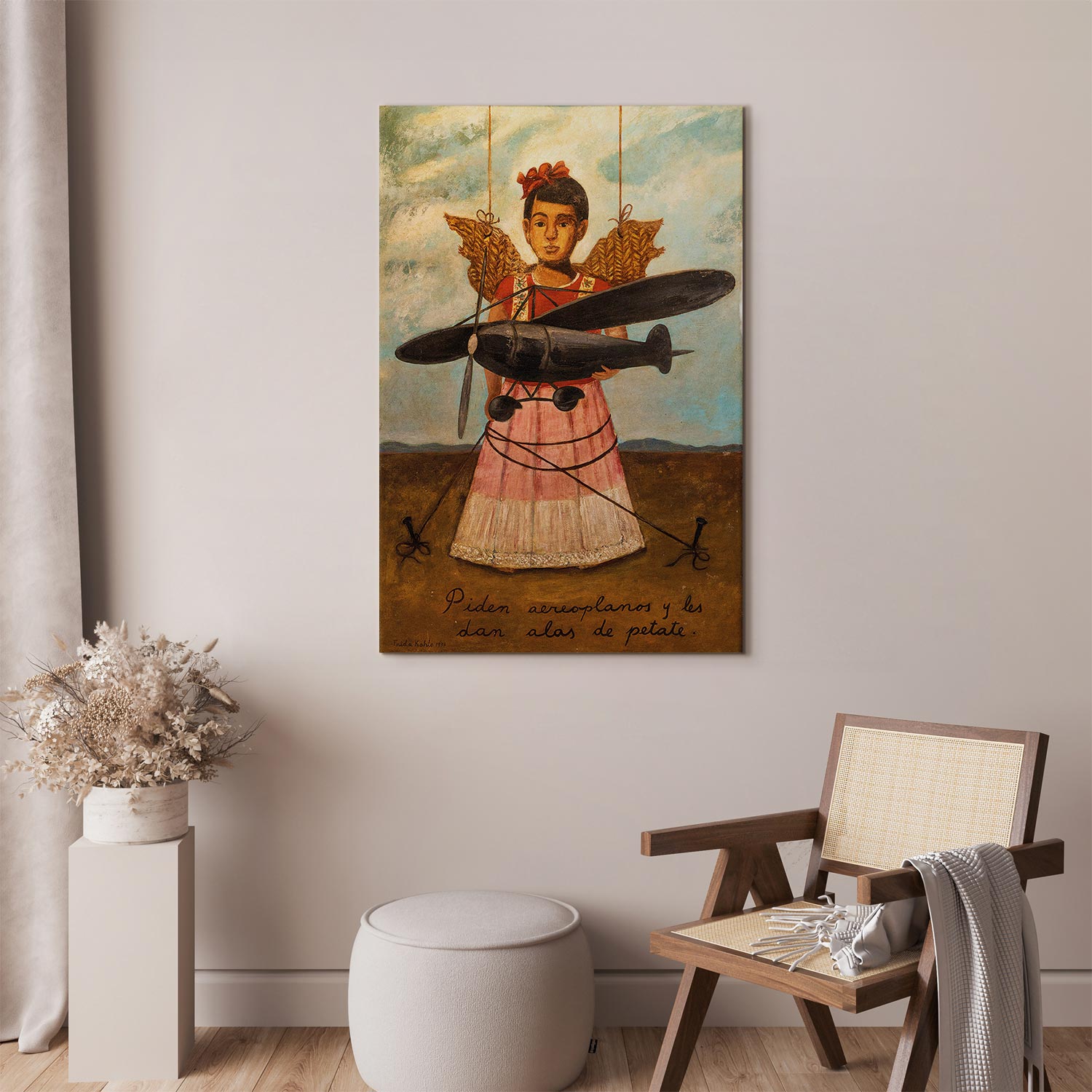Frida Kahlo Surreal Portrait Canvas Print