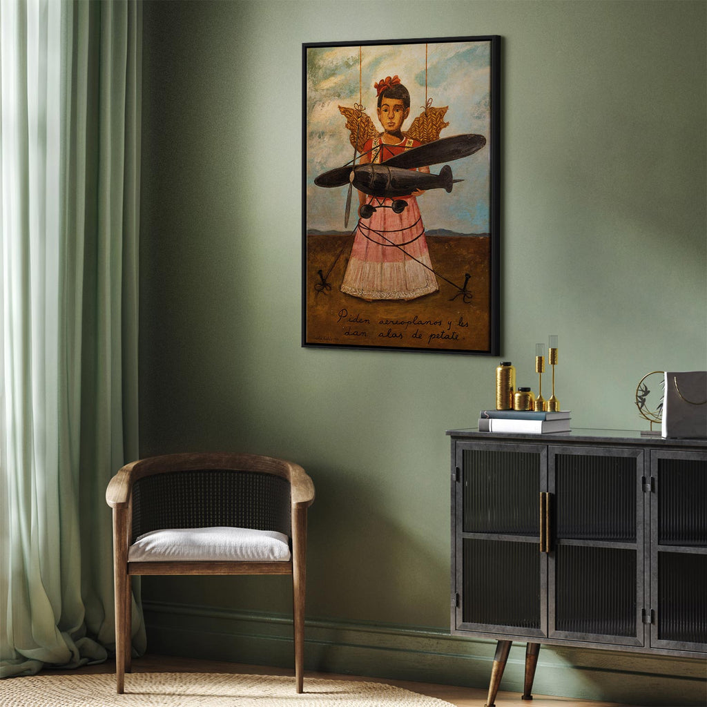 Frida Kahlo Surreal Portrait Canvas Print