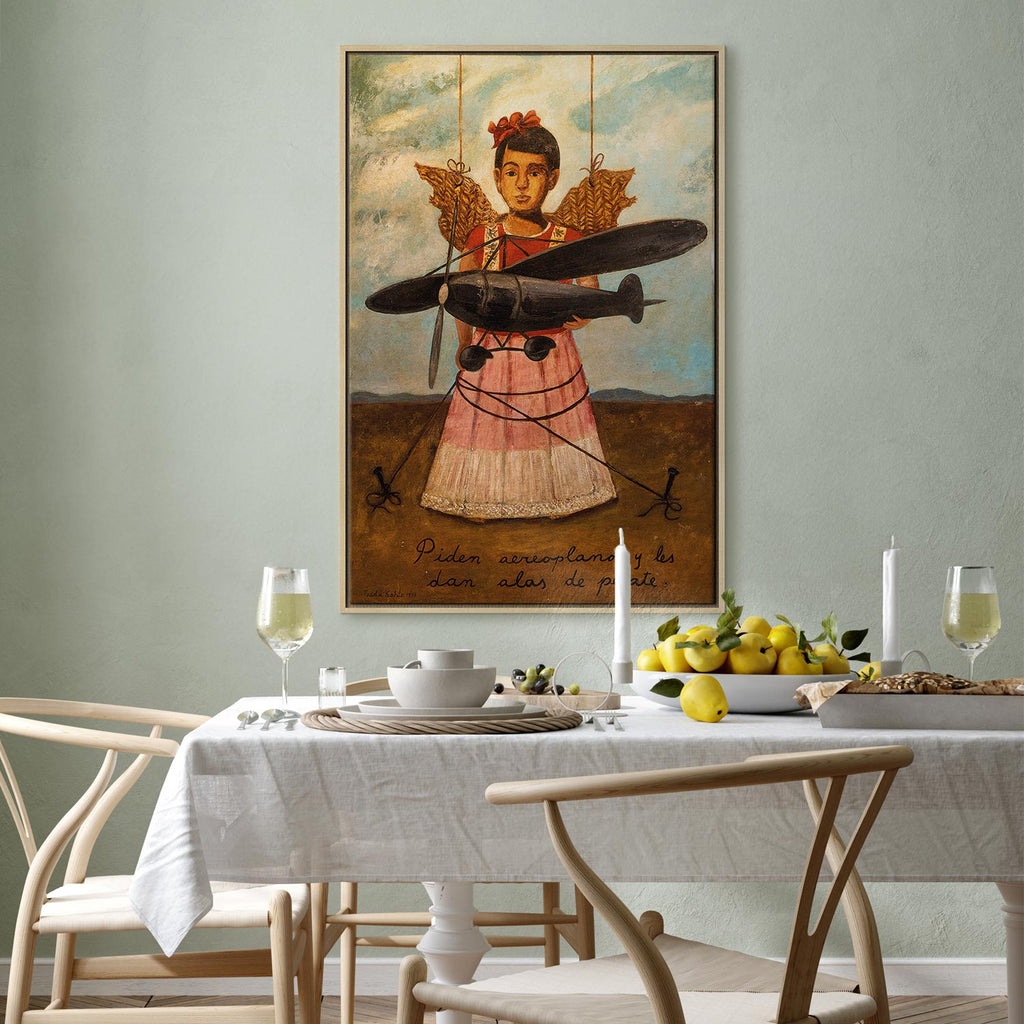 Frida Kahlo Surreal Portrait Canvas Print