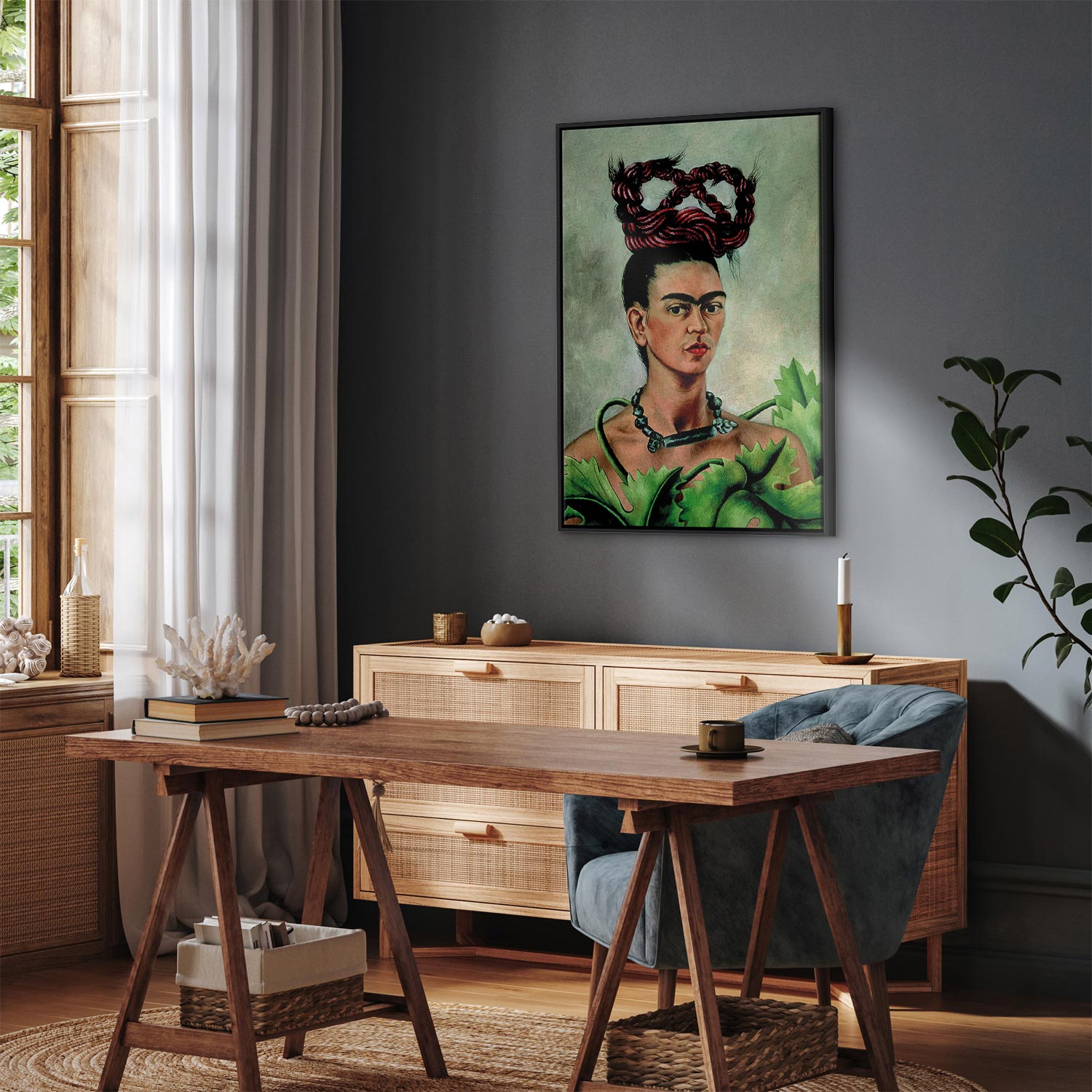 Frida Kahlo Self-Portrait with Braid Classic Canvas Print
