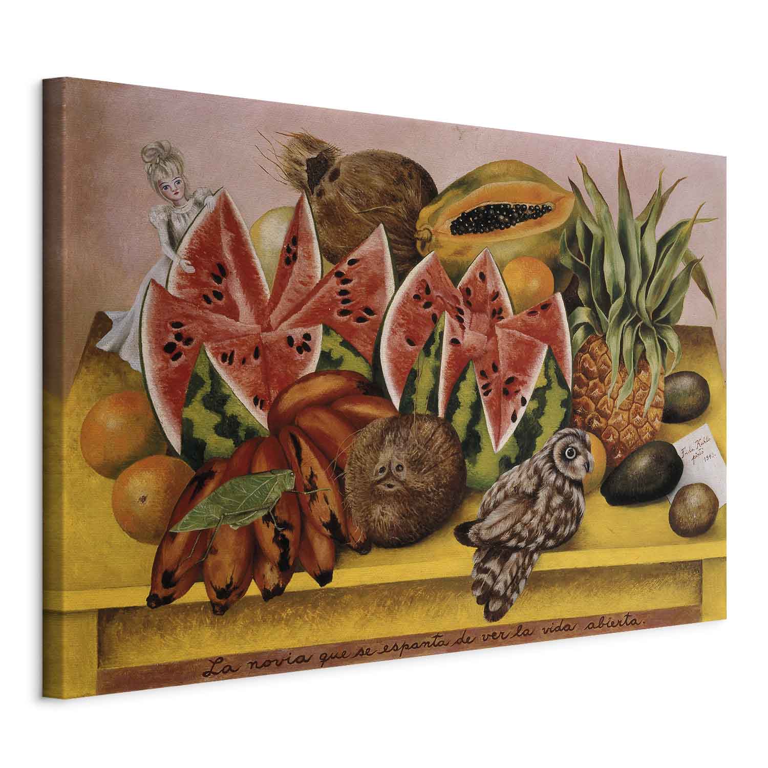 Frida Kahlo Surrealist Bride Canvas Print