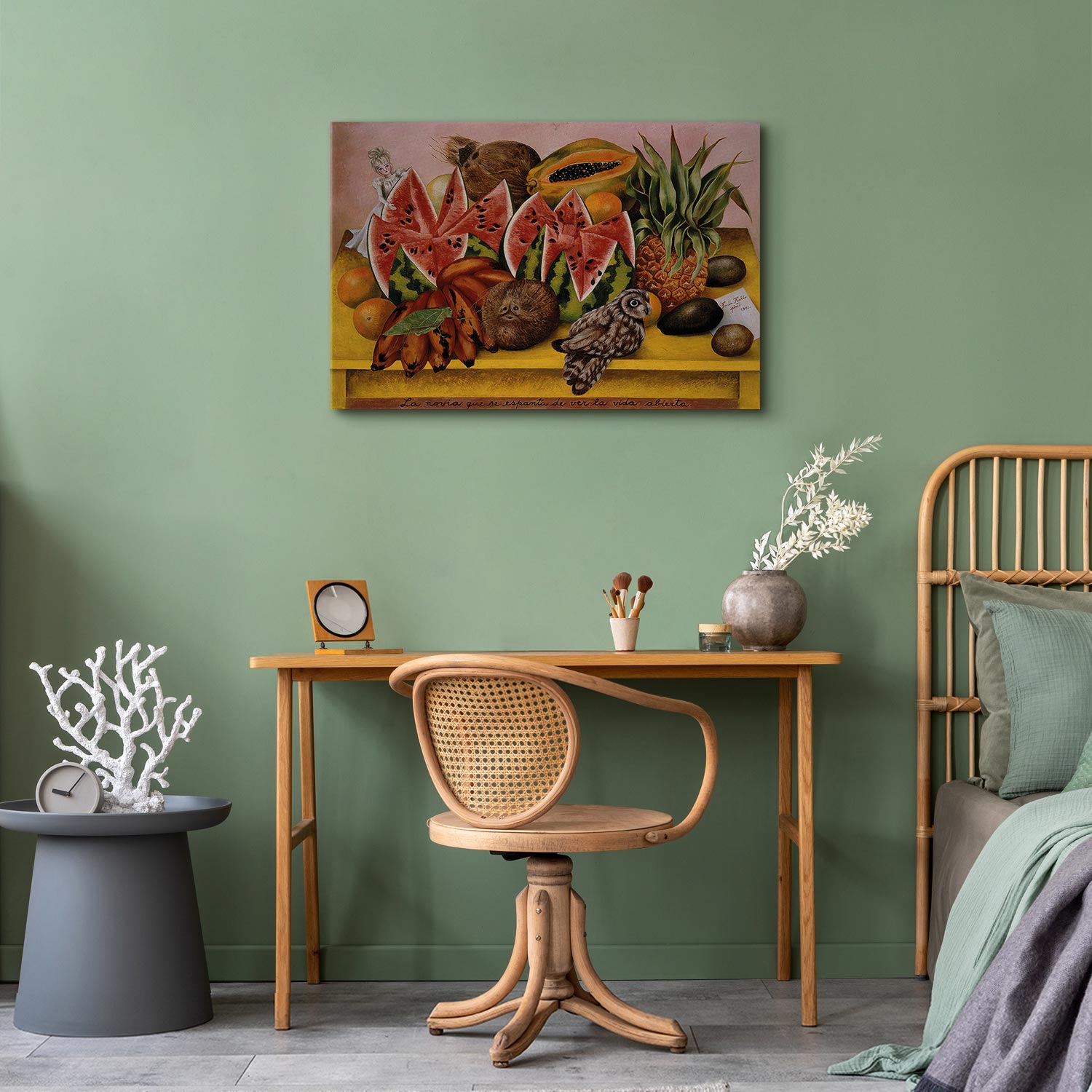 Frida Kahlo Surrealist Bride Canvas Print