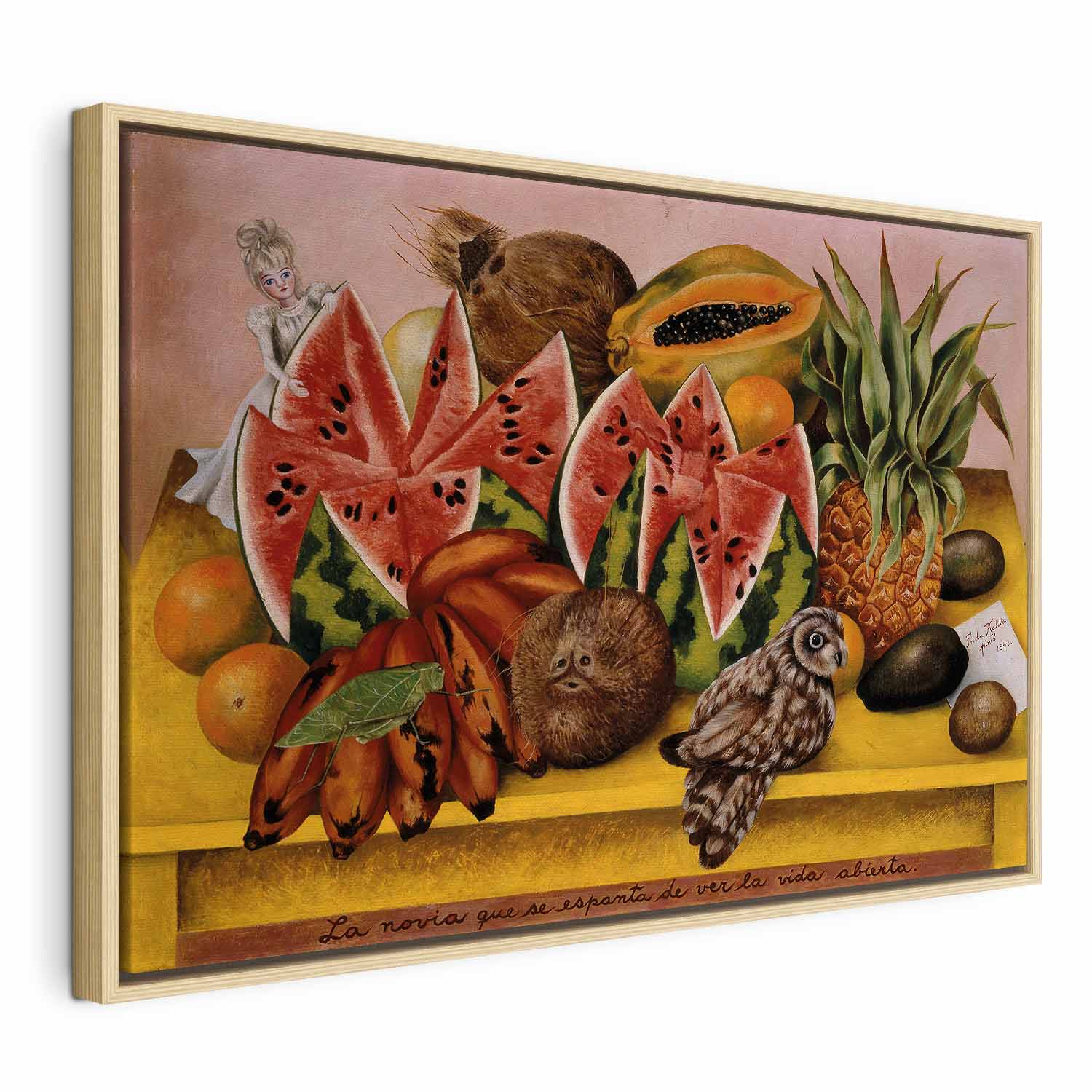 Frida Kahlo Surrealist Bride Canvas Print