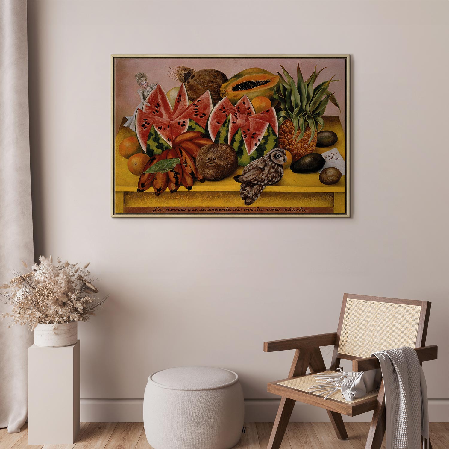 Frida Kahlo Surrealist Bride Canvas Print