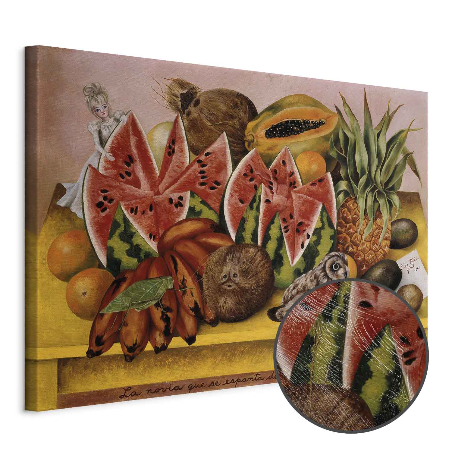 Frida Kahlo Surrealist Bride Canvas Print