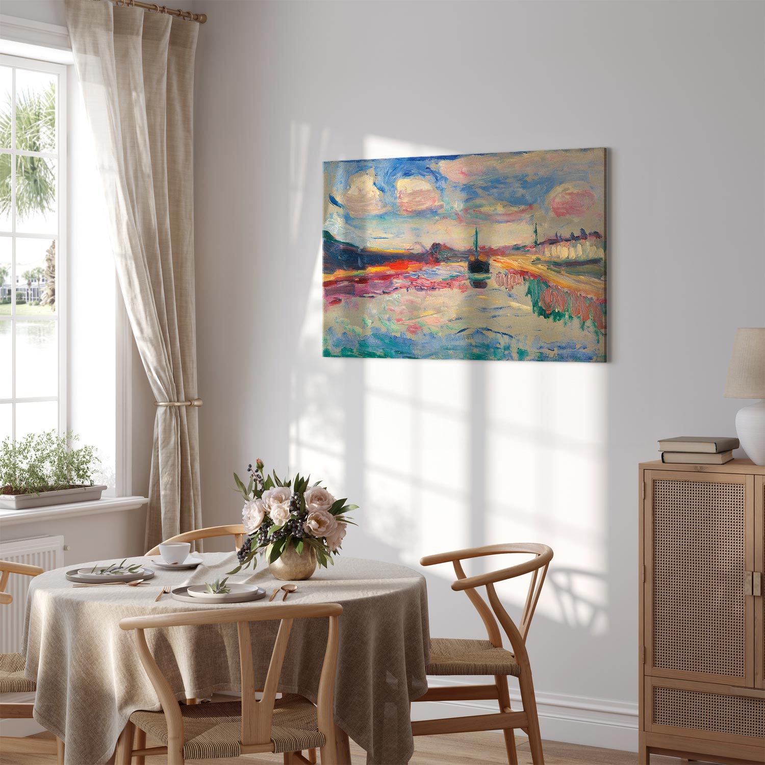 Canal du Midi Landscape Canvas Print