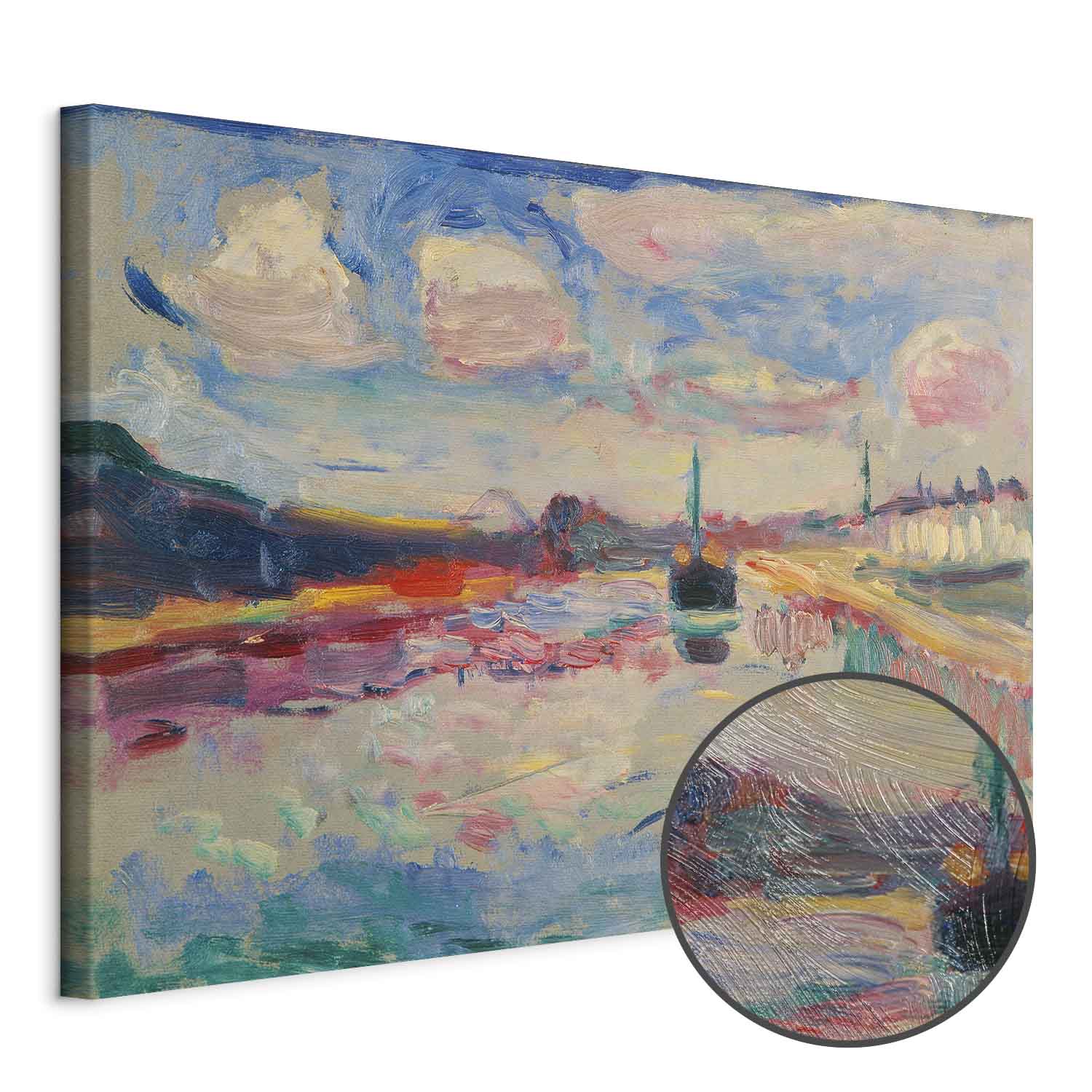 Canal du Midi Landscape Canvas Print