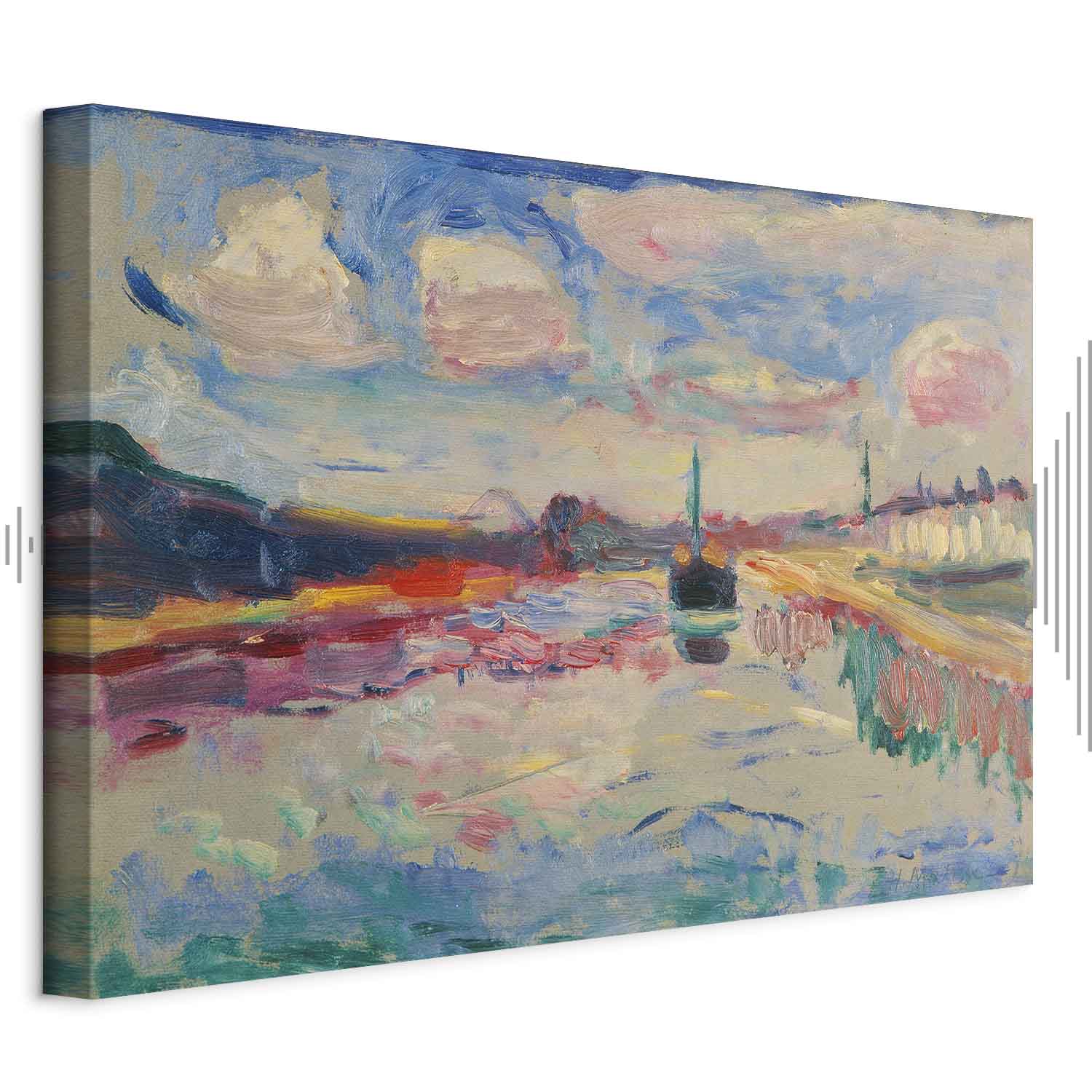 Canal du Midi Landscape Canvas Print