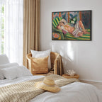 Reclining Odalisque Floral Classic Canvas Print