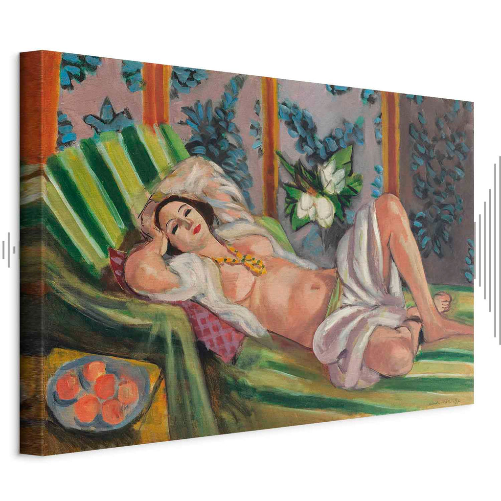 Reclining Odalisque Floral Classic Canvas Print
