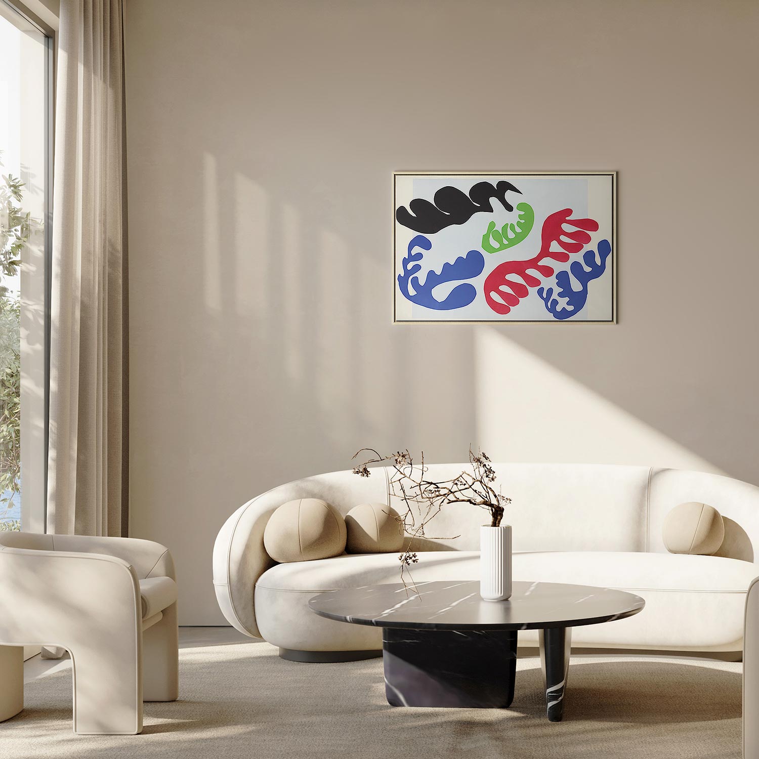 Matisse Lagoon III Abstract Canvas Print