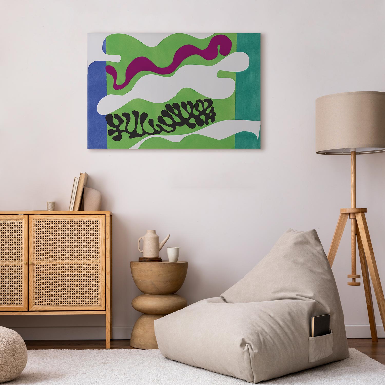 Matisse Lagoon II Abstract Art Canvas Print